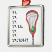 Lacrosse Kerst Cadeau Metalen Ornament (Links)