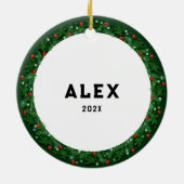 Lacrosse Kerst Collectie Keramisch Ornament (Achterkant)