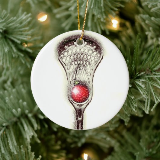Lacrosse Kerst Collectie Keramisch Ornament (Boom)