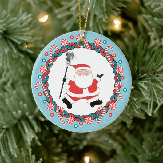 Lacrosse Kerst Collectie Keramisch Ornament (Boom)