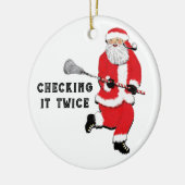 Lacrosse Kerst Collectie Keramisch Ornament (Links)