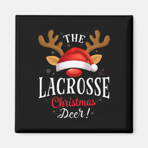 Lacrosse Kerst Herten PJS Xmas Familie Matching Magneet