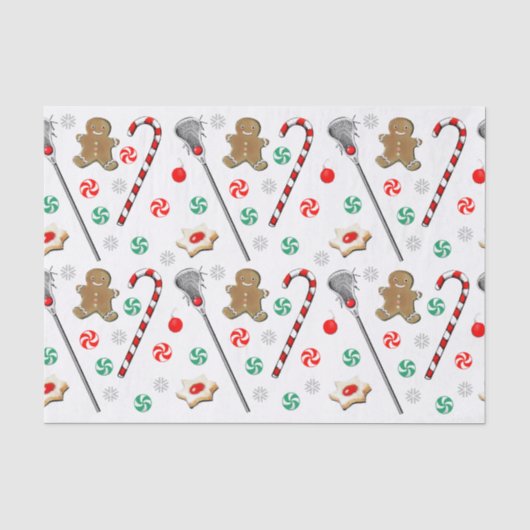 Lacrosse Kerst Vrije Tissue Papier (Voorkant)