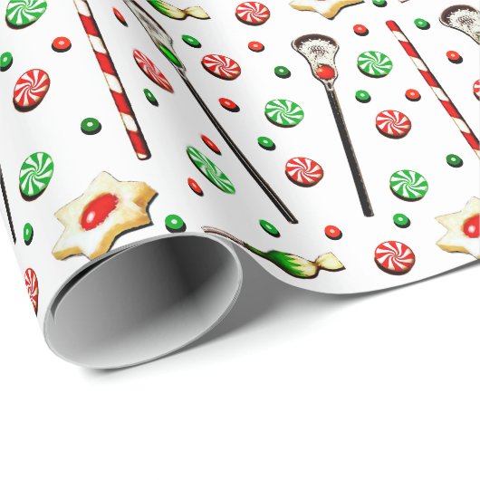 Lacrosse kerstcadeau cadeaupapier (Rol Hoek)
