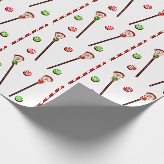 Lacrosse kerstcadeau cadeaupapier (Hoek)