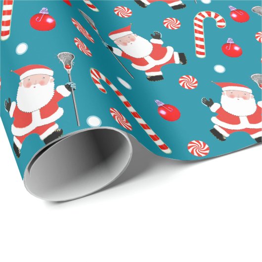 Lacrosse kerstcadeau inpakpapier (Rol Hoek)