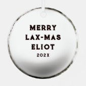 Lacrosse Kerstcadeau Metalen Ornament (Achterkant)