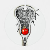 Lacrosse Kerstcadeau Metalen Ornament (Voorkant)