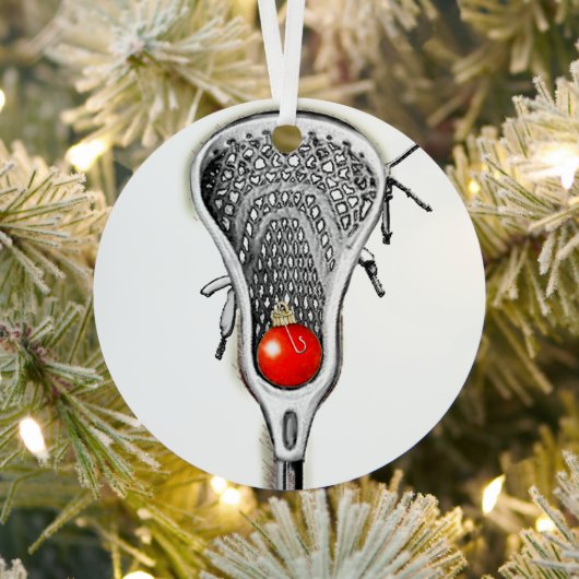 Lacrosse Kerstcadeau Metalen Ornament (Insitu)