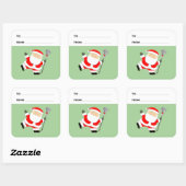 Lacrosse Kerstcadeau Tags Vierkante Sticker (Vel)
