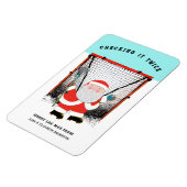 Lacrosse kerstcadeaukaarten magneet (Linkerzijde)