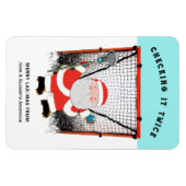 Lacrosse kerstcadeaukaarten magneet (Horizontaal)