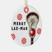Lacrosse kerstcadeaus keramisch ornament (Rechts)
