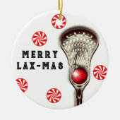 Lacrosse kerstcadeaus keramisch ornament (Voorkant)
