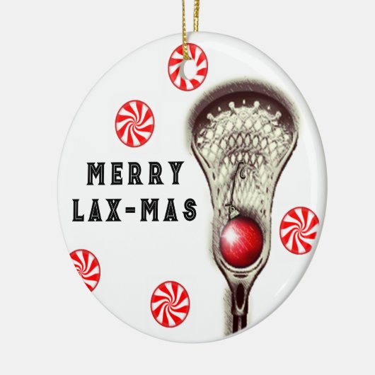 Lacrosse kerstcadeaus keramisch ornament (Links)