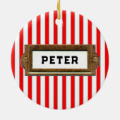 Lacrosse kerstcadeaus keramisch ornament (Achterkant)