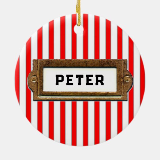 Lacrosse kerstcadeaus keramisch ornament (Achterkant)