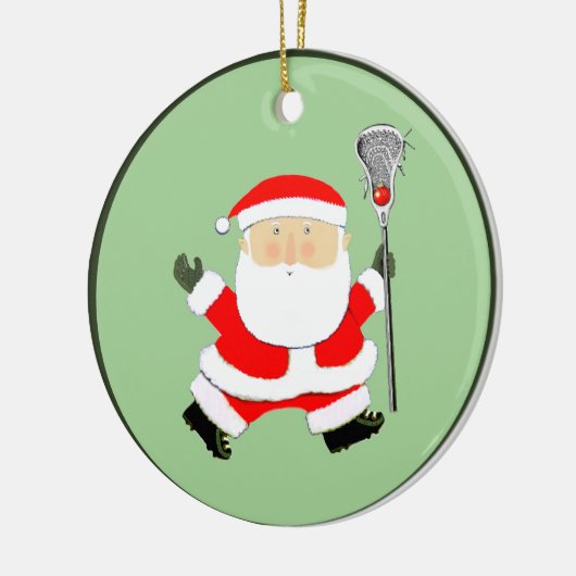 Lacrosse kerstcadeaus keramisch ornament (Links)