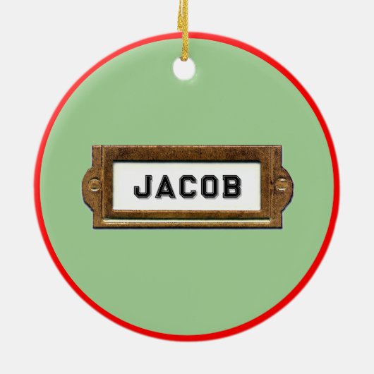 Lacrosse kerstcadeaus keramisch ornament (Achterkant)