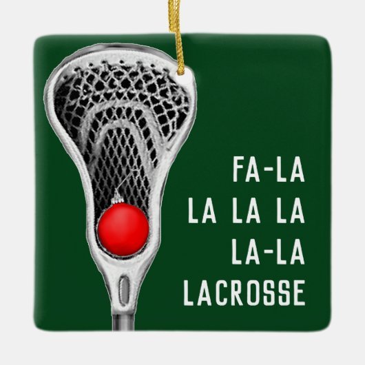 Lacrosse Kerstcadeaus Keramisch Ornament (Voorkant)