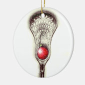 Lacrosse kerstcadeaus keramisch ornament (Links)
