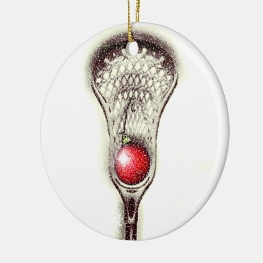 Lacrosse kerstcadeaus keramisch ornament (Links)