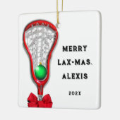 Lacrosse kerstcadeaus keramisch ornament (Links)