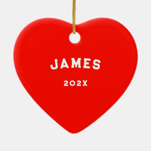 Lacrosse kerstcadeaus keramisch ornament (Achterkant)