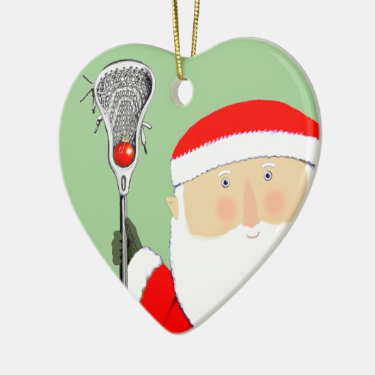 Lacrosse kerstcadeaus keramisch ornament (Links)