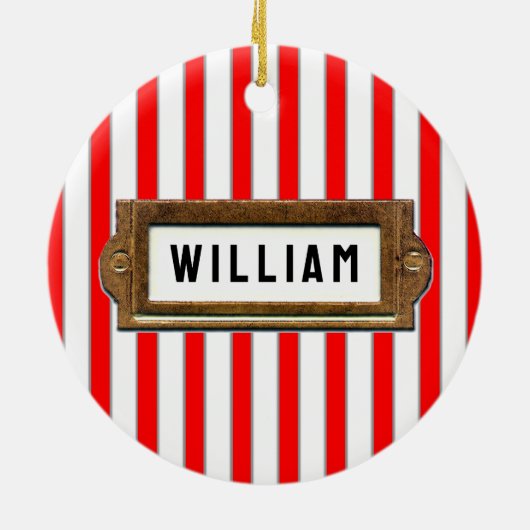 Lacrosse kerstcadeaus keramisch ornament (Achterkant)