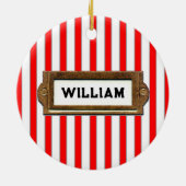 Lacrosse kerstcadeaus keramisch ornament (Achterkant)