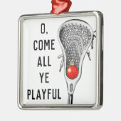 Lacrosse kerstcadeaus metaal ornament (Links)