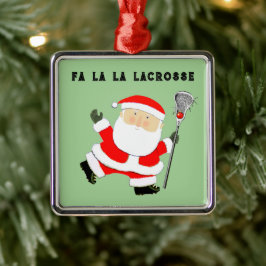 Lacrosse kerstcadeaus metalen ornament