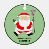 Lacrosse kerstcadeaus metalen ornament (Voorkant)