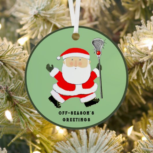 Lacrosse kerstcadeaus metalen ornament (Insitu)