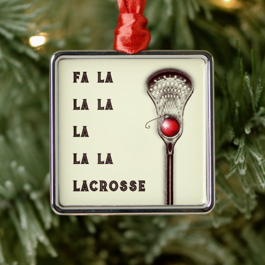Lacrosse kerstcadeaus metalen ornament (Boom)