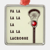 Lacrosse kerstcadeaus metalen ornament (Voorkant)