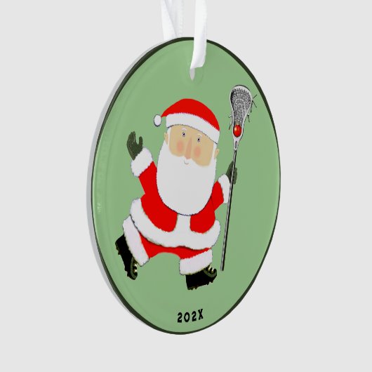Lacrosse kerstcadeaus ornament (voorkant)