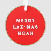 Lacrosse kerstcadeaus ornament (achterkant)