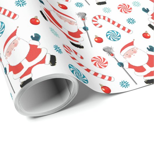 Lacrosse kerstcadeauverpakkings papier (Rol Hoek)