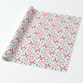 Lacrosse kerstcadeauverpakkings papier (Uitgerold)