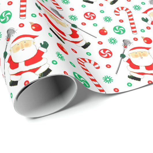Lacrosse kerstcadeauverpakkings papier (Rol Hoek)