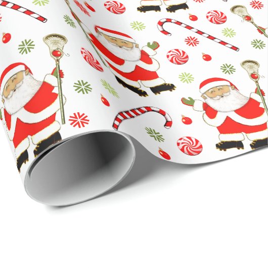 Lacrosse kerstcadeauverpakkings papier (Rol Hoek)