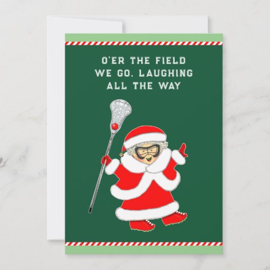 Lacrosse Kerstkaarten Feestdagenkaart (Voorkant)