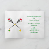 Lacrosse Kerstkaarten voor Spelers of Trainers Kaart (Binnen)