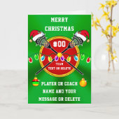 Lacrosse Kerstkaarten voor Spelers of Trainers Kaart (Gele Bloem)