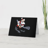 Lacrosse Kerstman Christmas Cool Lax Sport Lelijk  Kaart (Voorkant)