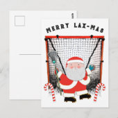 Lacrosse Kerstmis Briefkaart (Voorkant / Achterkant)