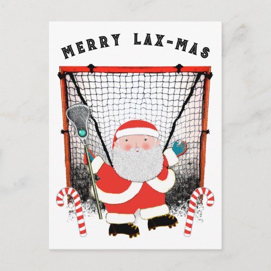 Lacrosse Kerstmis Briefkaart (Voorkant)