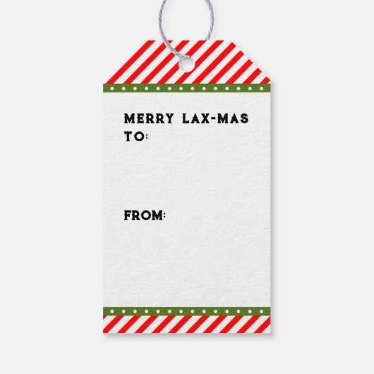 Lacrosse Kerstmis Cadeaulabel (Achterkant)